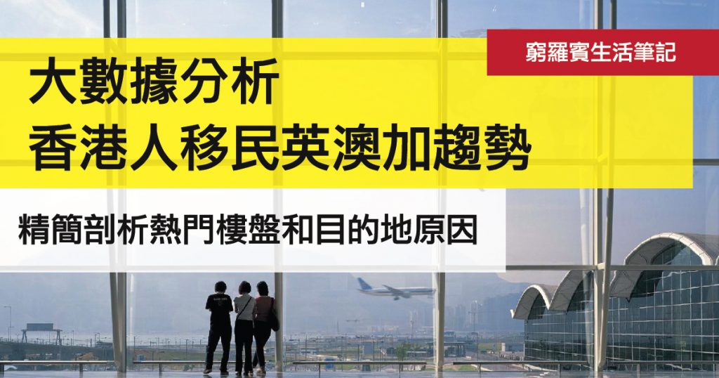 香港人移民英澳加趨勢及精簡剖析熱門樓盤和目的地原因
